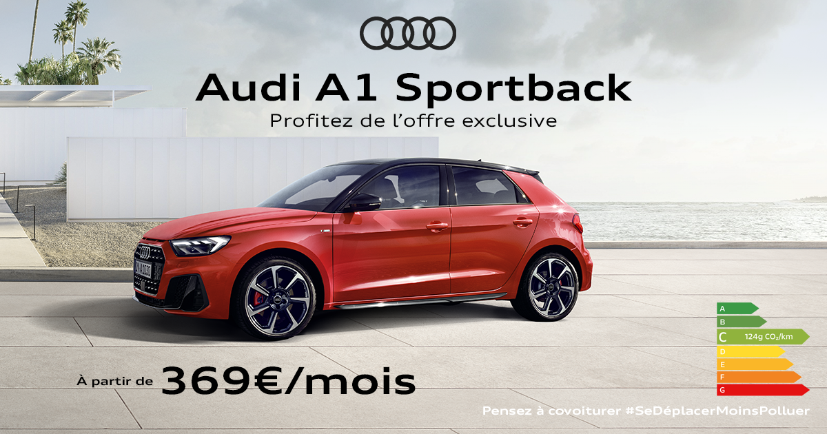 Audi A1 Sportback à partir de 369 € par mois